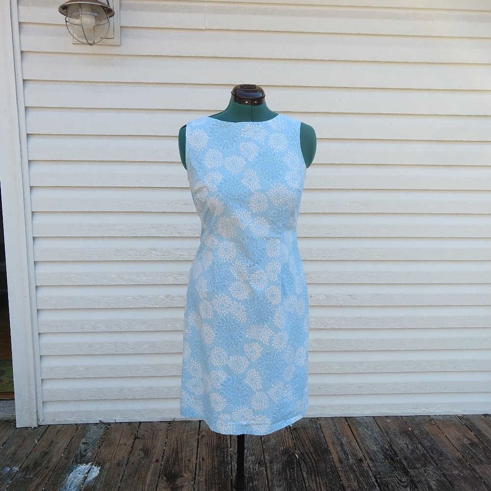 Lands End floral shift dress, euc, fits like 12